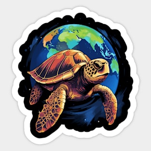 Sea Turtle Earth Day Sticker